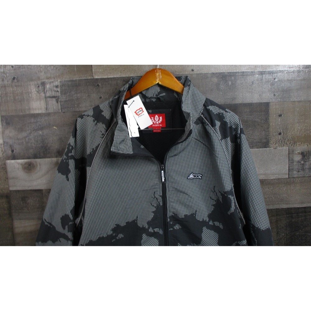 Icecream Jacket Mens Large Black The World Nylon Zip Windbreaker Coat Streetwear